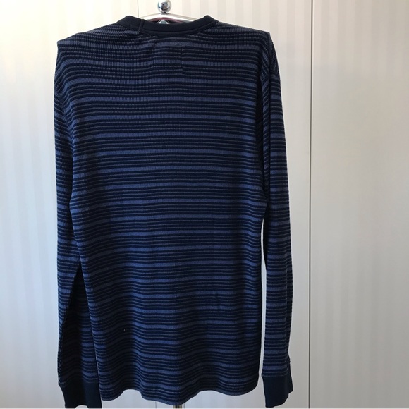 NWT St John’s Bay blue striped men’s long sleeve sweater Size XL - Picture 2 of 6